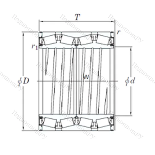 Подшипник роликовый радиально-упорный 47TS 483523A
