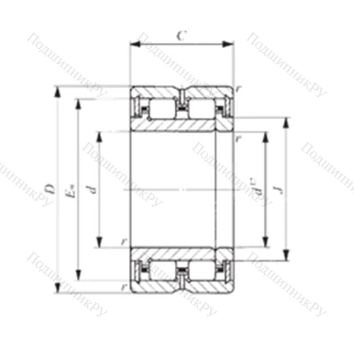 Подшипник роликовый радиальный TRU 325230 от производителя  IKO