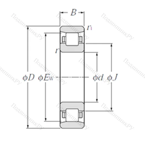 Подшипник роликовый радиальный N 2248 от производителя  NTN