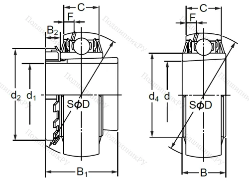 Корпусный подшипник UK 208 в Казани