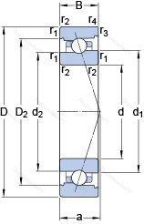 Подшипник 71910 CB/HCP 4A
