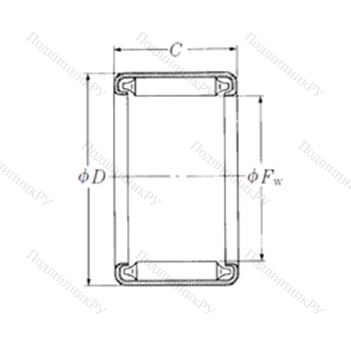 Подшипник игольчатый радиальный J-1412
