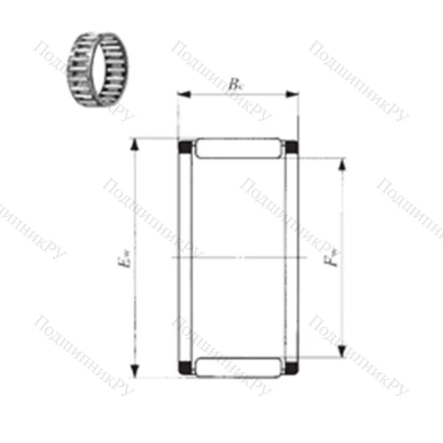 Подшипник игольчатый радиальный KT 233015 от производителя  IKO