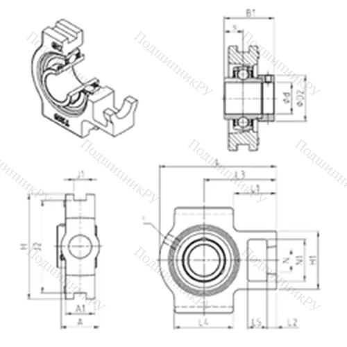 Подшипниковый узел шариковый радиальный EXT 215