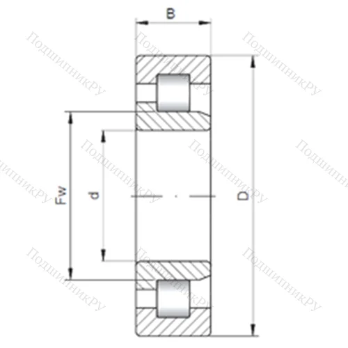 Подшипник роликовый радиальный NJ 222 E