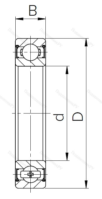 Шариковый однорядный подшипник 1000803 ZZ (61803 ZZ) в Казани