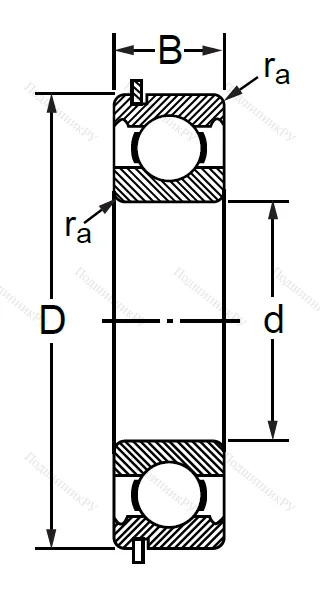 Шариковый однорядный подшипник 50312 (6312 NR) в Казани