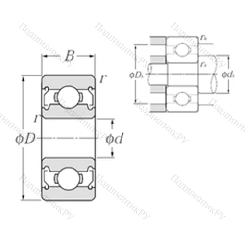 Подшипник шариковый радиальный R 188ZZA