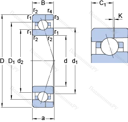 Подшипник 7000 ACE/HCP 4AH