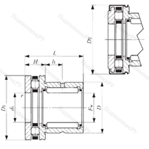 Подшипник комбинированный NBX 2530Z