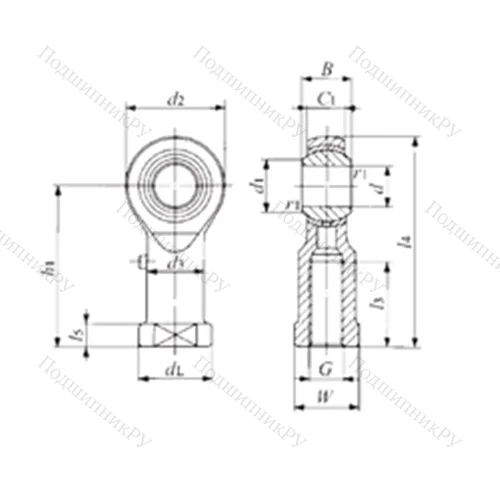 Подшипник скольжения сферический PHS 20 от производителя  IKO