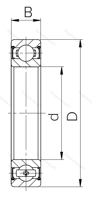 Шариковый однорядный подшипник 80309 (6309 ZZ) в Казани