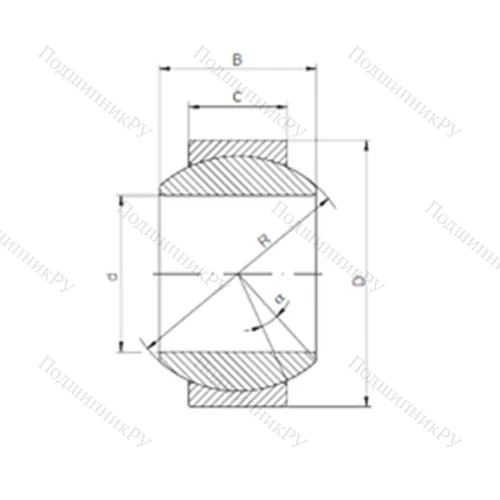 Подшипник скольжения сферический GE 012 HS от производителя  CX