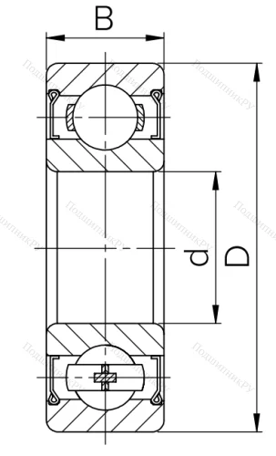 Шариковый однорядный подшипник 80118 (6018 ZZ) в Казани
