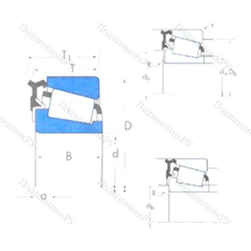 Подшипник роликовый радиально-упорный 07100/07196-07000LA