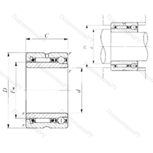 Подшипник комбинированный NATA 5914 от производителя  IKO
