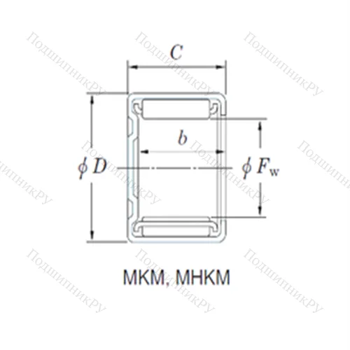 Подшипник игольчатый радиальный MHKM 912 от производителя  KOYO