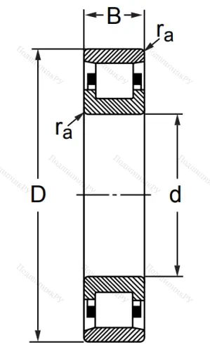 Цилиндрический роликовый подшипник 2226 (N 226) в Казани