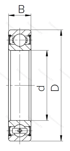 Шариковый однорядный подшипник 80108 (6008 ZZ) в Казани
