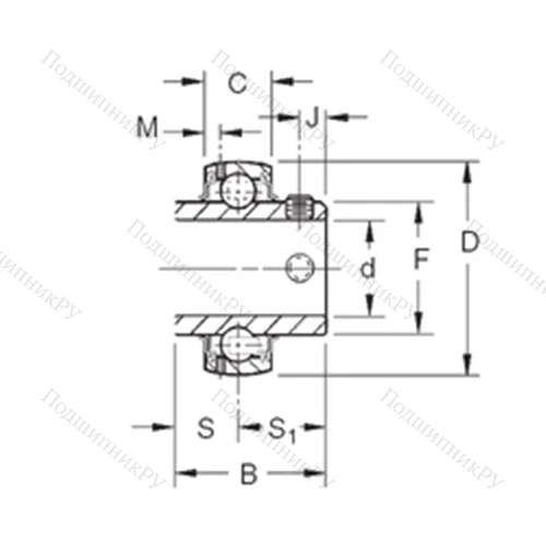 Подшипник шариковый радиальный GYM 1208KRRB от производителя  TIMKEN
