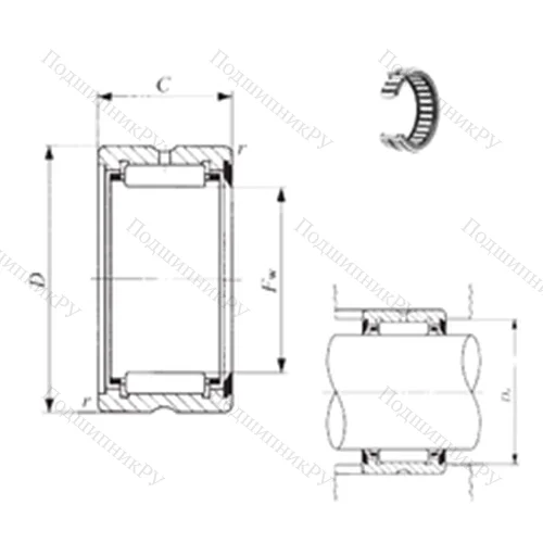 Подшипник игольчатый радиальный RNA 4904U от производителя  IKO