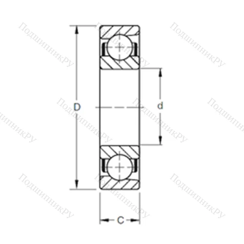 Подшипник шариковый радиальный 124WI
