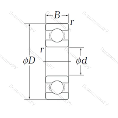 Подшипник шариковый радиальный EE 1