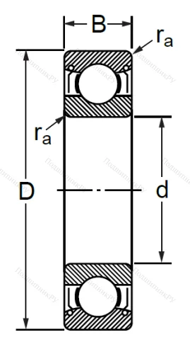 Шариковый однорядный подшипник 76-80307 (6307 ZZC 3) в Казани