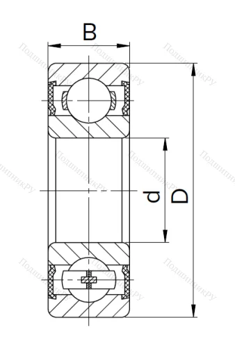 Миниатюрный шариковый подшипник 180029 T (629 2RST) в Казани