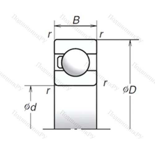 Подшипник шариковый радиальный 6203T 1X