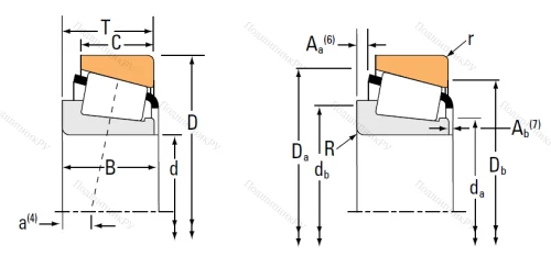 Конический роликовый подшипник 32213 - 90KA 1 от производителя  TIMKEN