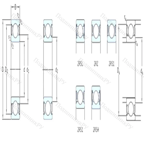 Подшипник шариковый радиальный W 637/2-2Z от производителя  SKF
