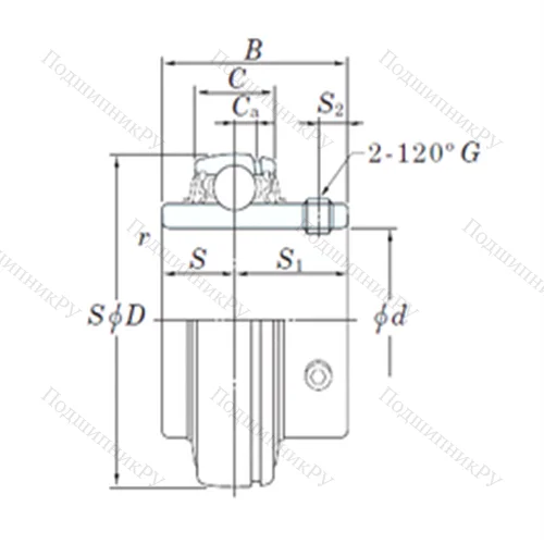 Подшипник шариковый радиальный UC 204S 6