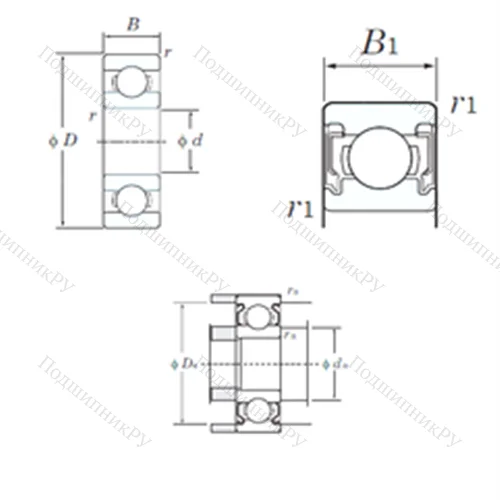 Подшипник шариковый радиальный 635-2RU