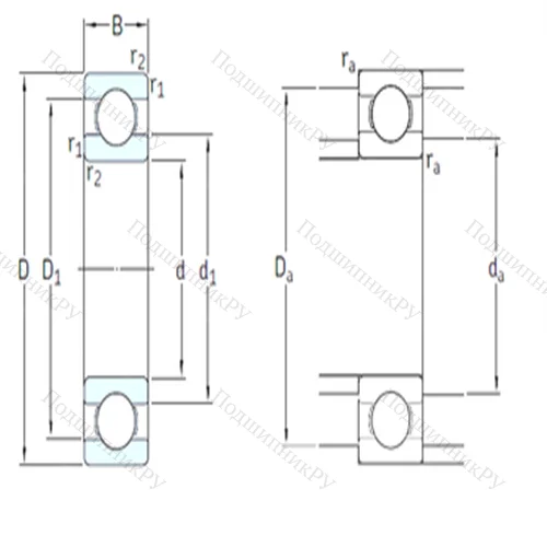 Подшипник шариковый радиальный 608-2RSLTN 9/HC 5C 3WTF 1 от производителя  SKF