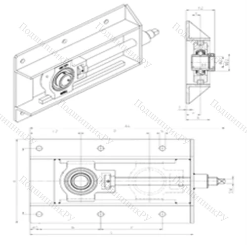 Подшипниковый узел шариковый радиальный EXT 201+WB от производителя  SNR