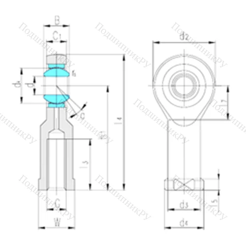 Подшипник скольжения сферический SI 70ET-2RS