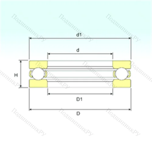 Подшипник шариковый упорный 351793 от производителя  ISB