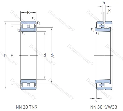 Роликовый цилиндрический подшипник NN 3026 KTN 9/SP от производителя  SKF