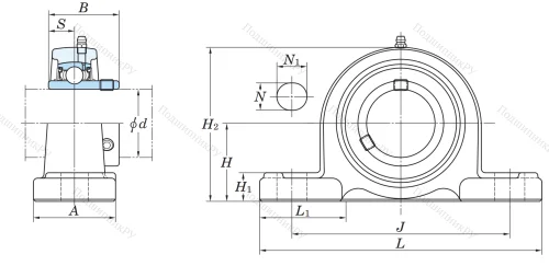 Подшипниковый узел UCP 210 (480210) в Казани