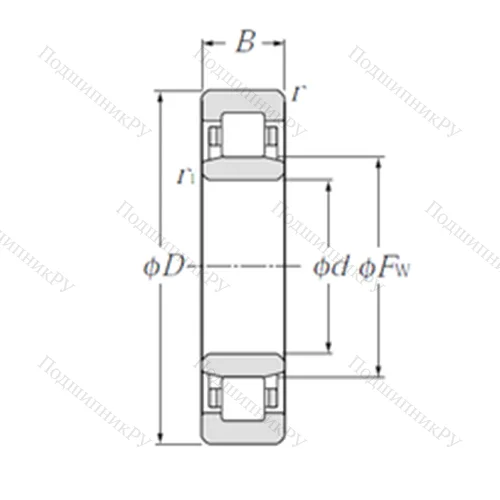 Подшипник роликовый радиальный NU 1020