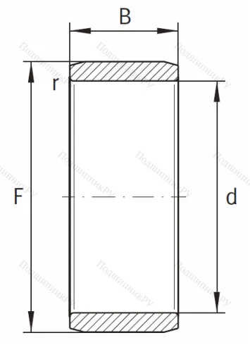 Игольчатый подшипник внутреннее кольцо IR 9x12x16 от производителя  INA