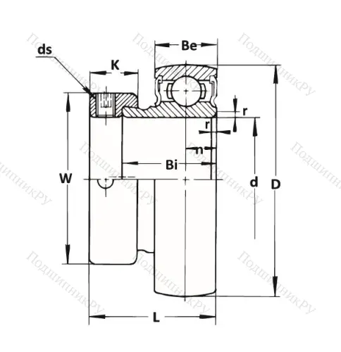Корпусный подшипник KH 206-20 GAE (ASAHI) в Казани