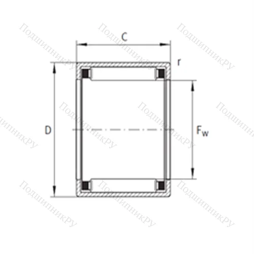 Подшипник игольчатый радиальный SCE 2410