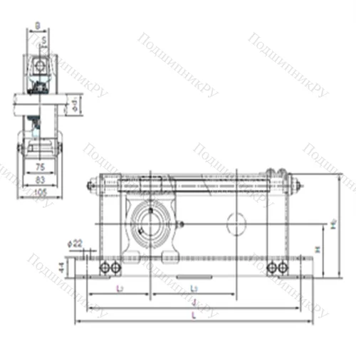 Подшипниковый узел шариковый радиальный UCTU 212+WU 600 от производителя  NACHI