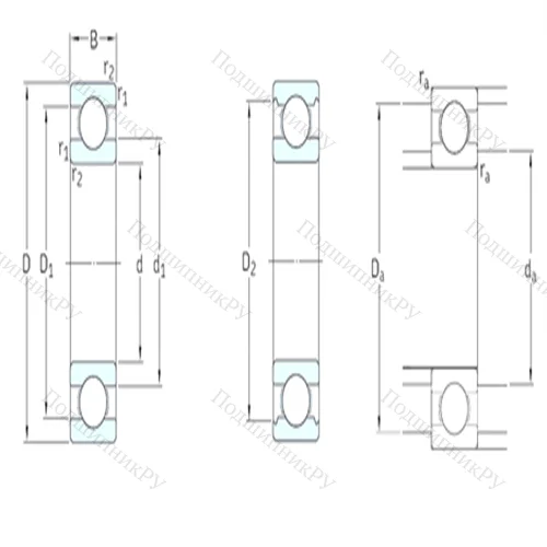 Подшипник шариковый радиальный 6300 от производителя  SKF