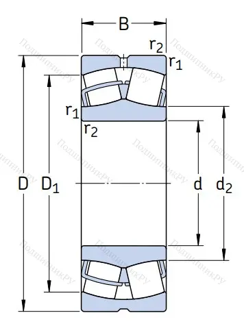 Сферический роликовый подшипник 21314 E от производителя  SKF