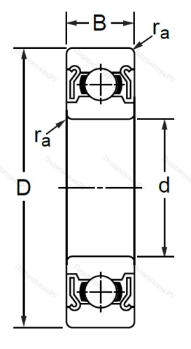Миниатюрный шариковый подшипник SS 624 ZZ P 6 (6-80024 Ю ГОСТ) в Казани