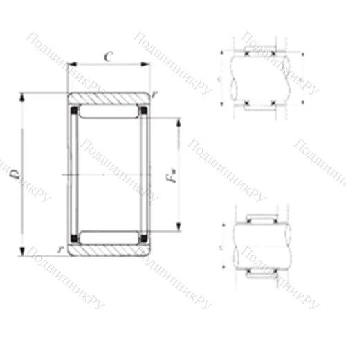 Подшипник игольчатый радиальный RNAF 607820 от производителя  IKO Подшипник игольчатый радиальный RNAF 607820 от производителя  IKO
