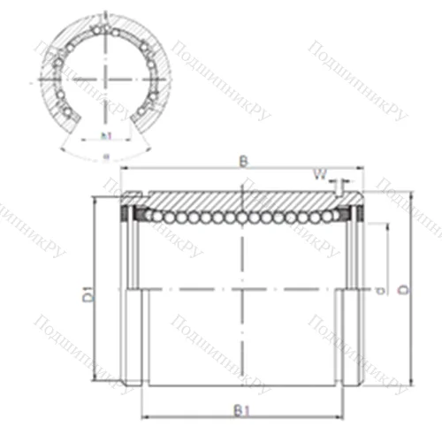 Подшипник шариковый линейный KB 50100OP от производителя  CX